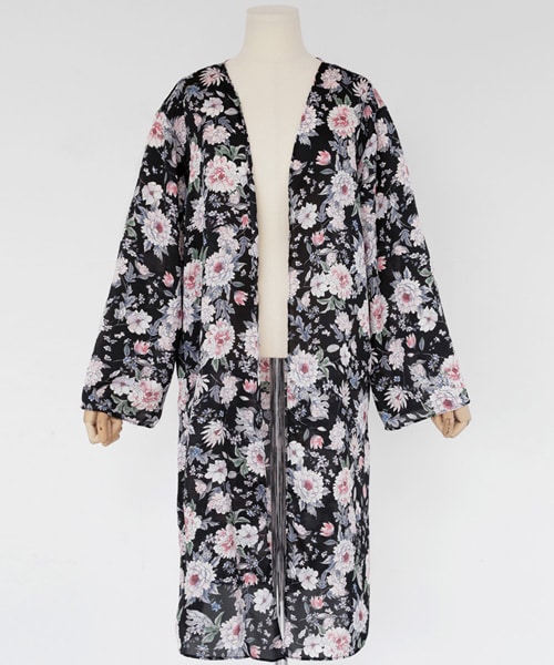 DHOLIC(ディーホリック)の「サイドスリットフローラルオープンガウン(カーディガン/ボレロ・レディース・FREE)」の2枚目の写真