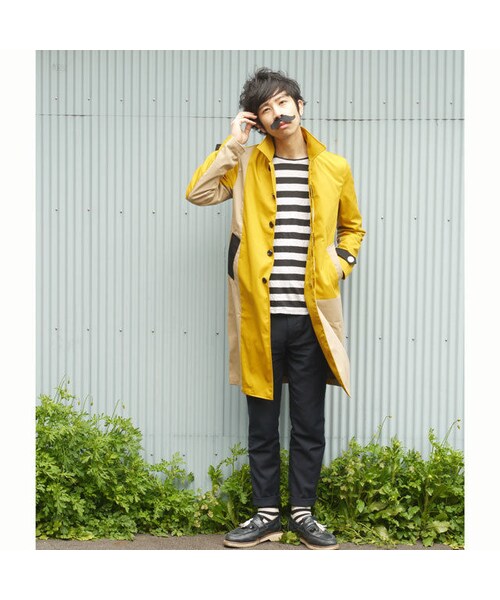 NIRAME.CO（ニラメッコ）の「スッテンテンカラーコート～イエロー～（ステンカラーコート・メンズ・その他）」の2枚目の写真