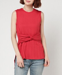 NINE | NINE ランダムリブノースリーブトップス(Tシャツ/カットソー)