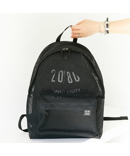 20/80 TWENTY EIGHTY（トゥエンティーエイティー）の「20/80(トゥエンティー・エイティー) メッシュリュックサック（バックパック/リュック・レディース・ホワイト/ブラック・Free）」の2枚目の写真