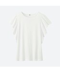 ユニクロ | フリルスリーブT（半袖）(T恤)