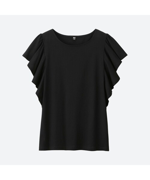UNIQLO（ユニクロ）の「フリルスリーブT（半袖）（Tシャツ/カットソー 