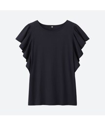 UNIQLO | フリルスリーブT（半袖）(Tシャツ/カットソー)