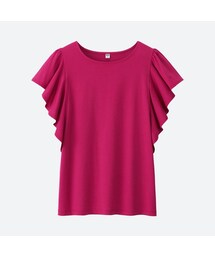 UNIQLO | フリルスリーブT（半袖）(Tシャツ/カットソー)
