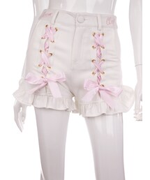 Bobon21 | フリルレースアップショーパン(その他パンツ)