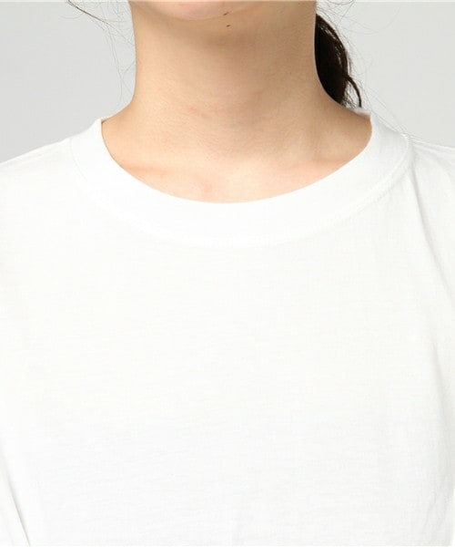 archives（アルシーヴ）の「コルセット風レースアップＴシャツ（Tシャツ/カットソー・レディース・オフホワイト/ブラック/サックスブルー・MEDIUM）」の7枚目の写真