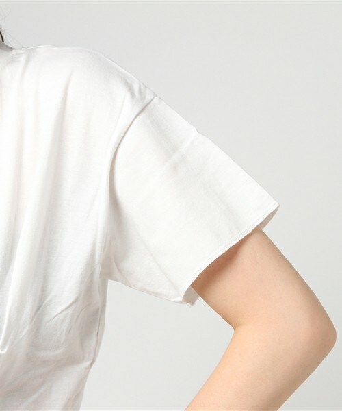 archives（アルシーヴ）の「コルセット風レースアップＴシャツ（Tシャツ/カットソー・レディース・オフホワイト/ブラック/サックスブルー・MEDIUM）」の8枚目の写真