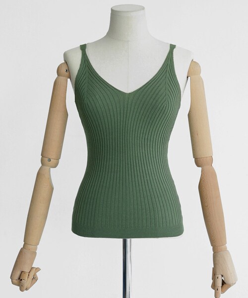 DHOLIC（ディーホリック）の「Vネックアクリルニットスリーブレス（キャミソール・レディース・FREE）」の5枚目の写真