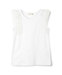 BRANSHES | チュール×レースフリル半袖Tシャツ(タンクトップ)