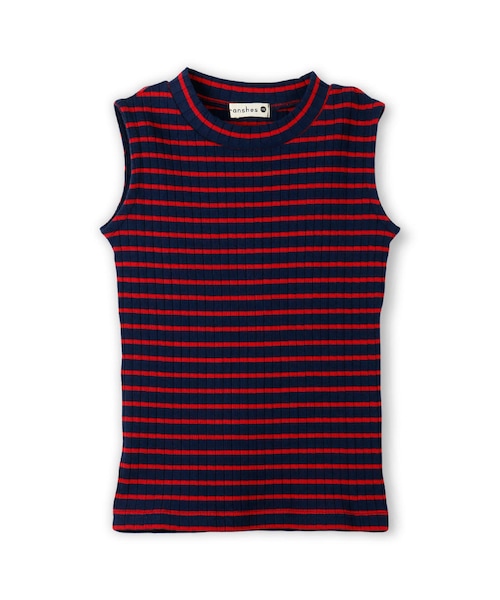 BRANSHES（ブランシェス）の「トタンテレコタンクトップ（タンクトップ・キッズ・オフホワイト/ネイビーブルー/ブラック・80～150）」の3枚目の写真