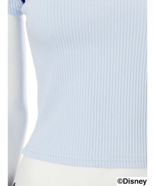 GYDA（ジェイダ）の「Mickey テレコショートTOPS（トップス・レディース・オフホワイト/ブラック/ピンク/ブルー・F）」の14枚目の写真