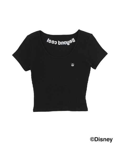 GYDA（ジェイダ）の「Mickey テレコショートTOPS（トップス・レディース・オフホワイト/ブラック/ピンク/ブルー・F）」の2枚目の写真