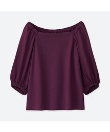 UNIQLO | 2WAYオフショルダーT（7分袖）(Tシャツ/カットソー)
