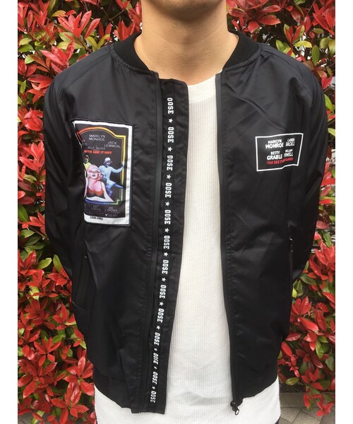 STORES.jp(ストアーズドットジェーピー)の「*薄手MA-1ジャケット*ブラック/カーキ(ナイロンジャケット・メンズ・その他)」の2枚目の写真