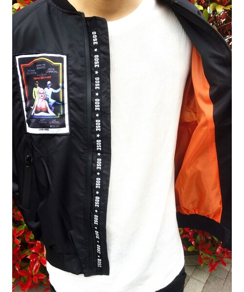 STORES.jp(ストアーズドットジェーピー)の「*薄手MA-1ジャケット*ブラック/カーキ(ナイロンジャケット・メンズ・その他)」の5枚目の写真