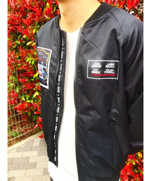 STORES.jp(ストアーズドットジェーピー)の「*薄手MA-1ジャケット*ブラック/カーキ(ナイロンジャケット・メンズ・その他)」の6枚目の写真