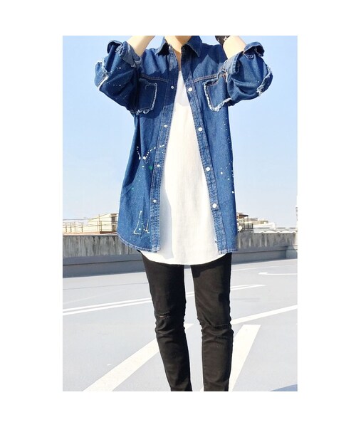 STORES.jp（ストアーズドットジェーピー）の「＊デニムロングシャツ＊（デニムジャケット・メンズ・その他）」の2枚目の写真