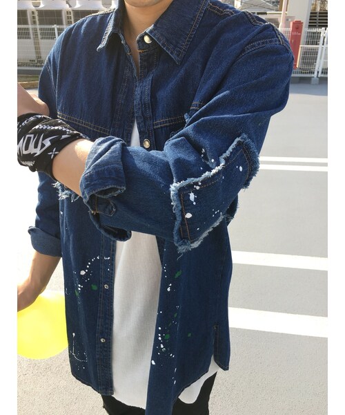 STORES.jp（ストアーズドットジェーピー）の「＊デニムロングシャツ＊（デニムジャケット・メンズ・その他）」の4枚目の写真