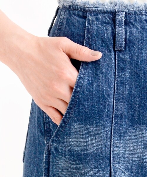 MAJESTIC LEGON（マジェスティックレゴン）の「後ろ刺繍デニムワイド（パンツ・レディース・ネイビー/サックス/ブルー・M/L）」の15枚目の写真