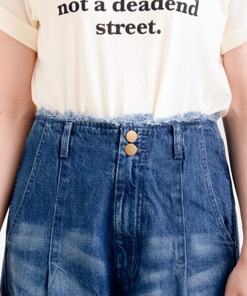 MAJESTIC LEGON（マジェスティックレゴン）の「後ろ刺繍デニムワイド（パンツ・レディース・ネイビー/サックス/ブルー・M/L）」の13枚目の写真