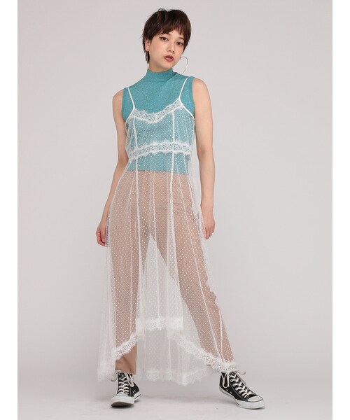 jouetie（ジュエティ）の「シースルードットキャミワンピース（）」 - WEAR