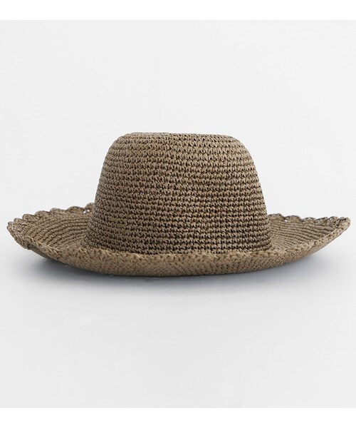 DHOLIC（ディーホリック）の「スカラップペーパーヤーンハット（ハット・レディース・FREE）」の4枚目の写真