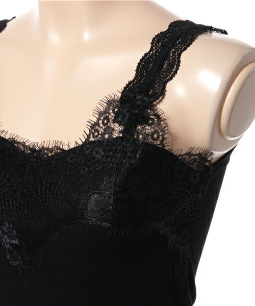 archives（アルシーヴ）の「レースキャミソール（Tシャツ/カットソー・レディース・オフホワイト/ブラック/グレー/マスタード・MEDIUM）」の7枚目の写真