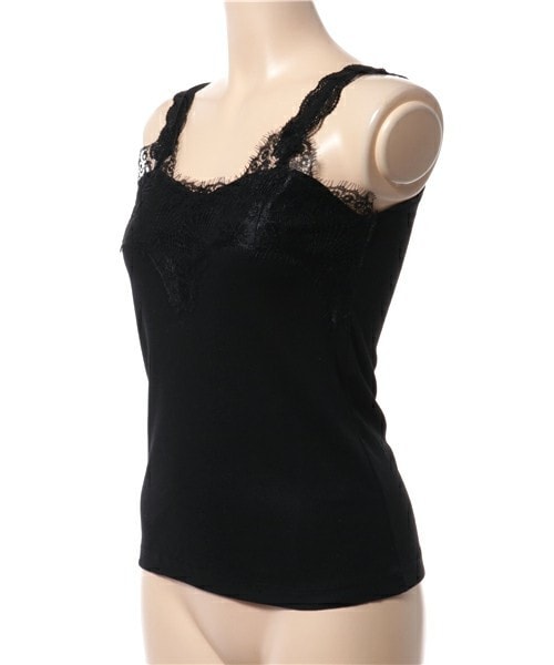 archives（アルシーヴ）の「レースキャミソール（Tシャツ/カットソー・レディース・オフホワイト/ブラック/グレー/マスタード・MEDIUM）」の5枚目の写真