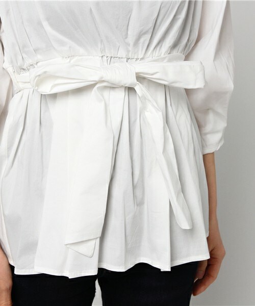 archives(アルシーヴ)の「タイプライターペプラムブラウス(シャツ/ブラウス・レディース・ホワイト/ブラック/マスタード・MEDIUM)」の11枚目の写真