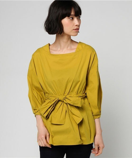 archives(アルシーヴ)の「タイプライターペプラムブラウス(シャツ/ブラウス・レディース・ホワイト/ブラック/マスタード・MEDIUM)」の13枚目の写真