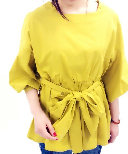 archives(アルシーヴ)の「タイプライターペプラムブラウス(シャツ/ブラウス・レディース・ホワイト/ブラック/マスタード・MEDIUM)」の15枚目の写真