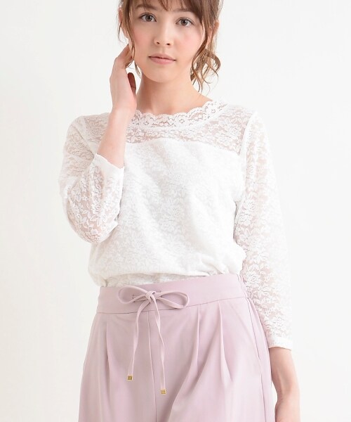MAJESTIC LEGON(マジェスティックレゴン)の「裾刺繍スカラップパンツ(パンツ・レディース・L/グレー/ピンク/ブラック・S/M)」の17枚目の写真