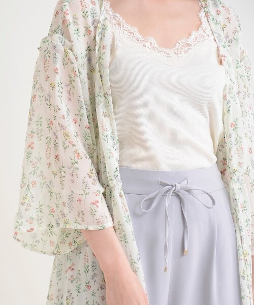MAJESTIC LEGON(マジェスティックレゴン)の「裾刺繍スカラップパンツ(パンツ・レディース・L/グレー/ピンク/ブラック・S/M)」の10枚目の写真