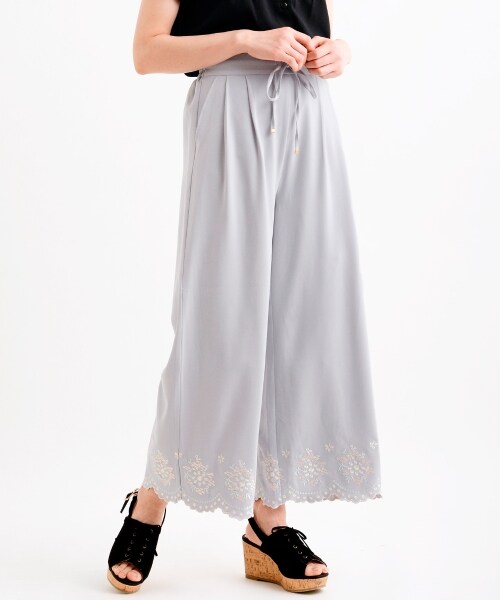 MAJESTIC LEGON(マジェスティックレゴン)の「裾刺繍スカラップパンツ(パンツ・レディース・L/グレー/ピンク/ブラック・S/M)」の19枚目の写真