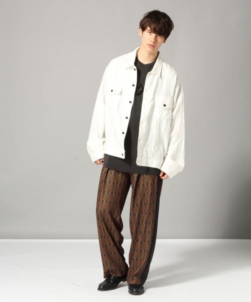 HARE（ハレ）の「クレイジーラインパンツ2（パンツ・オレンジ/ネイビー）」の3枚目の写真