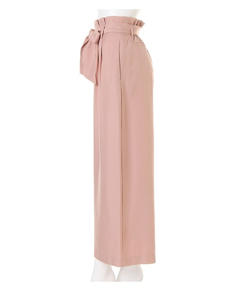 INGNI（イング）の「サッシュ付Peツイルワイドパンツ（パンツ・レディース・ｸﾞﾚｰｼﾞｭ/ﾋﾟﾝｸ/ﾏｽﾀｰﾄﾞ/ﾍﾞｰｼﾞｭ・M）」の11枚目の写真