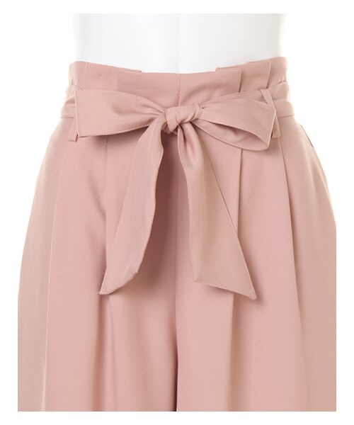 INGNI（イング）の「サッシュ付Peツイルワイドパンツ（パンツ・レディース・ｸﾞﾚｰｼﾞｭ/ﾋﾟﾝｸ/ﾏｽﾀｰﾄﾞ/ﾍﾞｰｼﾞｭ・M）」の3枚目の写真