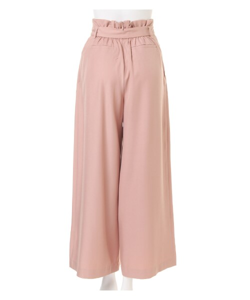 INGNI（イング）の「サッシュ付Peツイルワイドパンツ（パンツ・レディース・ｸﾞﾚｰｼﾞｭ/ﾋﾟﾝｸ/ﾏｽﾀｰﾄﾞ/ﾍﾞｰｼﾞｭ・M）」の2枚目の写真