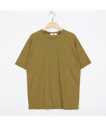 OLDMICKEY  | ラウンドネックボーダールーズフィット半袖Tシャツ(P000BKMZ)(Tシャツ/カットソー)