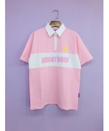 OLDMICKEY  | ベーシックレタリングプリントバイカラー襟付きTシャツ(P000BKNK)(Tシャツ/カットソー)