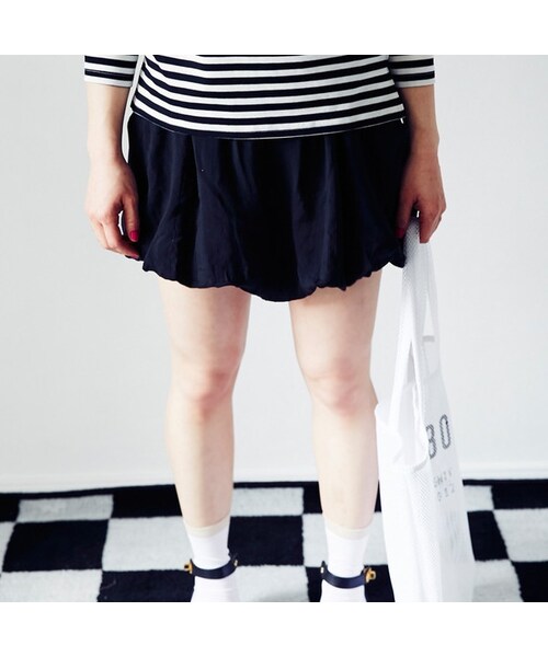 1 001（イチゼロゼロイチ）の「1 001(イチゼロゼロイチ) ブルマーパンツ（その他パンツ・レディース・ベージュ/ブラック・38（M））」の2枚目の写真