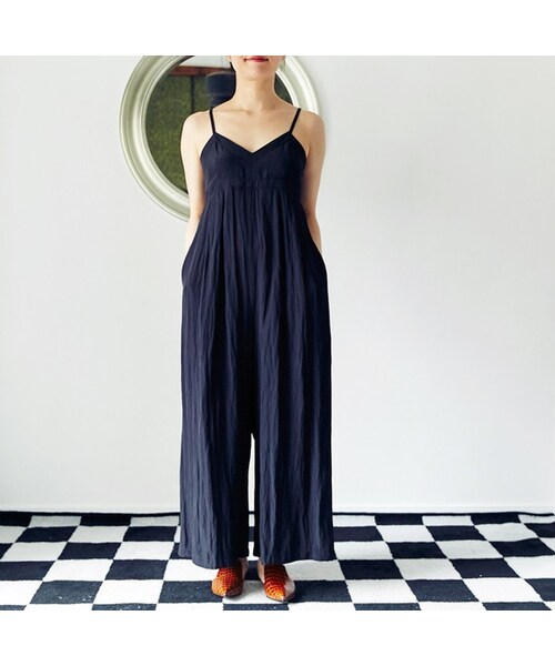 1 001（イチゼロゼロイチ）の「1 001(イチゼロゼロイチ) キャミソールジャンプスーツ（つなぎ/オールインワン・レディース・ブラウン/ブラック・38（M））」の2枚目の写真