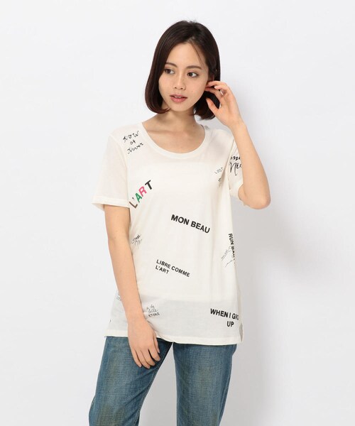 T シャツ メゾンスコッチ レディース メゾンスコッチ レディース Tシャツ ロンT 正規販売店 MAISON SCOTCH 長袖Tシャツ Long sleeve tee with french th ブランド品セレクトショップ MIXON