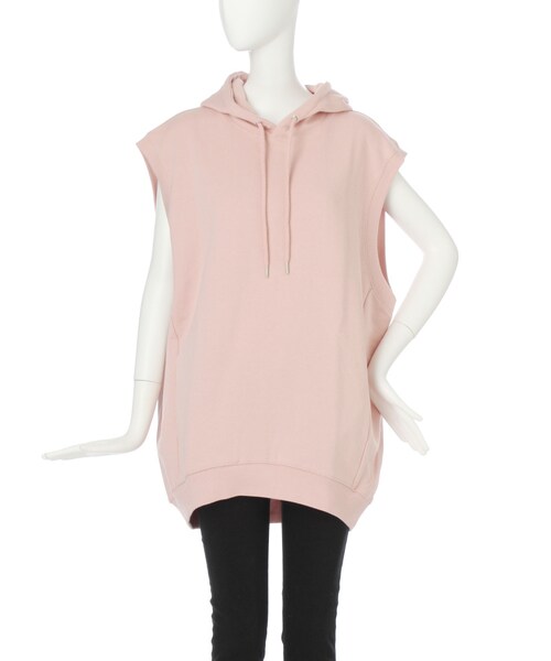 EMODA(エモダ)の「バルキービッグフーディー(トップス・レディース・ホワイト/ブラック/ピンク・F)」の4枚目の写真