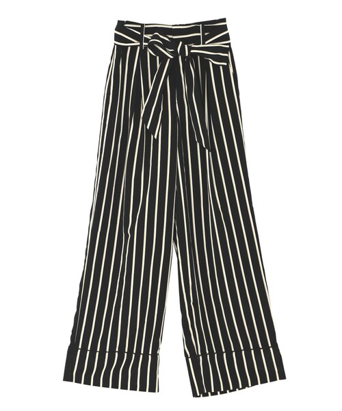 EMODA（エモダ）の「【WEB限定】ワイドベルトストリングパンツ（パンツ・レディース・ホワイト/ブラック/ライトミックス/ミックス・S/M）」の4枚目の写真