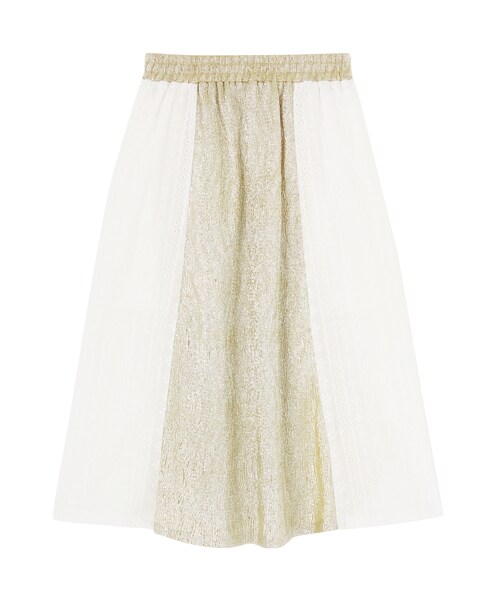 merry jenny（メリージェニー）の「きらきら×レーススカート（スカート・レディース・シルバー/ゴールド・F）」の2枚目の写真