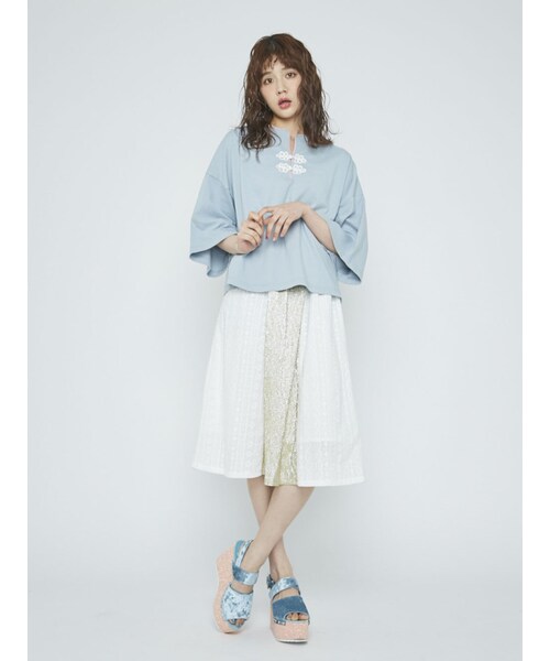 merry jenny（メリージェニー）の「きらきら×レーススカート（スカート・レディース・シルバー/ゴールド・F）」の3枚目の写真