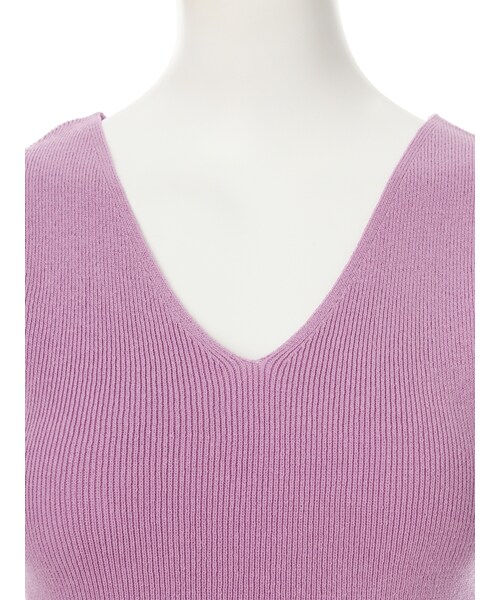 MURUA（ムルーア）の「【2017年春新作】サマーニットミニマルタンクトップ（トップス・レディース・ホワイト/ブラック/オレンジ/ラベンダー・F）」の13枚目の写真