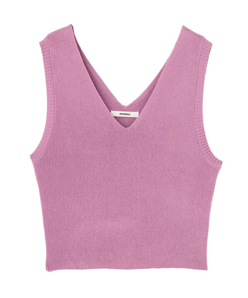 MURUA（ムルーア）の「【2017年春新作】サマーニットミニマルタンクトップ（トップス・レディース・ホワイト/ブラック/オレンジ/ラベンダー・F）」の16枚目の写真