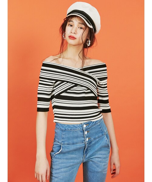 MURUA（ムルーア）の「【2017年春新作】マリンCAP（帽子・レディース・ホワイト/ブラック・F）」の6枚目の写真